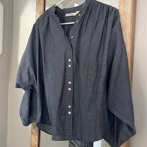 Doen Ojai top chambray blue